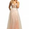 In Stock Ballgown Dresses Johnathan Kayne 2000 A Line Glitter Prom Dress Formal Pink Gown Size 2