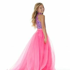 Ashley Lauren Kids Accessories Ashley Lauren 8067 Kids Organza Overskirt With Wire Hem Fun Fashion Pageant Girls