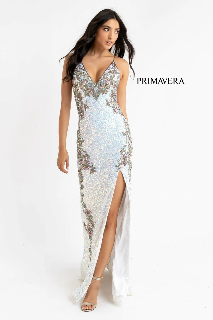In Stock Backless Dresses Primavera Couture 3211 Size 10 Black Sequin Prom Dress Pageant Gown Evening Formal Wear Side Slit 8 In Stock Backless Dresses Primavera Couture 3211 Size 10 Black Sequin Prom Dress Pageant Gown Evening Formal Wear Side Slit