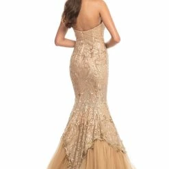 In Stock Johnathan Kayne 9001 Embroidered Lace Mermaid Prom Dress Pageant Gown Size 2, 4
