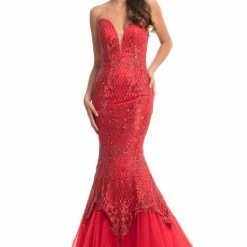 In Stock Johnathan Kayne 9001 Embroidered Lace Mermaid Prom Dress Pageant Gown Size 2, 4