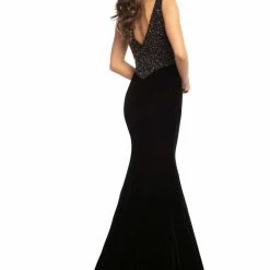 Discontinued Johnathan Kayne 9019 Fitted Velvet Mermaid Pageant Dress Plunging Neck Crystal Bodice Long Sleeve Dresses 16 Discontinued Johnathan Kayne 9019 Fitted Velvet Mermaid Pageant Dress Plunging Neck Crystal Bodice Long Sleeve Dresses