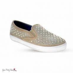 Your Party Shoes Peyton Slip On Sneakers Prom Shoes Crystal Embellished Canvas Flat Bling Formal Shoes 13 Your Party Shoes Peyton Slip On Sneakers Prom Shoes Crystal Embellished Canvas Flat Bling Formal Shoes
