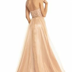 In Stock Johnathan Kayne 9066 Size 12 Rose Gold Halter Prom Dress Formal Pageant Gown