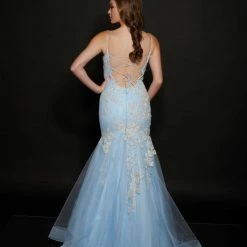 In Stock Nina Canacci 9120 Size 0,4,8 Long Shimmer Lace Mermaid Prom Dress Pageant Gown Backless Corset Mermaid Dresses