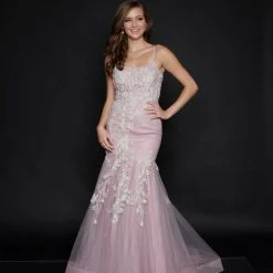 In Stock Nina Canacci 9120 Size 0,4,8 Long Shimmer Lace Mermaid Prom Dress Pageant Gown Backless Corset Mermaid Dresses