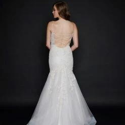 Nina Canacci 9120 Long Shimmer Lace Mermaid Prom Dress Pageant Gown Backless Corset