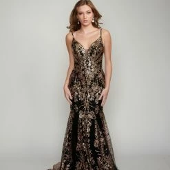 Nina Canacci 9127 Long Mermaid Prom Pageant Gown