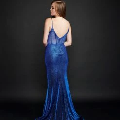 In Stock Nina Canacci 9134 Size 6, 14 Long Prom Dress Sheer Crystal Corset Bodice Mermaid Pageant Gown Mermaid Dresses