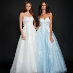 In Stock Nina Canacci 9137 Size 12 Lace Ballgown Dress Wedding Gown Strapless Sweetheart Neckline Ballgown Dresses