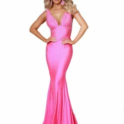 In Stock Mermaid Dresses Johnathan Kayne 9213 Size 2 Coral Crystal Embellished Long Fitted Prom Dress Evening Gown 41 In Stock Mermaid Dresses Johnathan Kayne 9213 Size 2 Coral Crystal Embellished Long Fitted Prom Dress Evening Gown