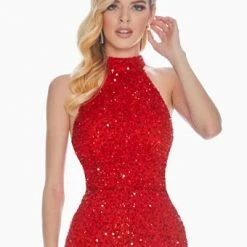 Ashleylauren Ashley Lauren 1434 Fully Beaded Sequins Halter Top Jumpsuit High Neckline Straight Legs 60 Ashleylauren Ashley Lauren 1434 Fully Beaded Sequins Halter Top Jumpsuit High Neckline Straight Legs