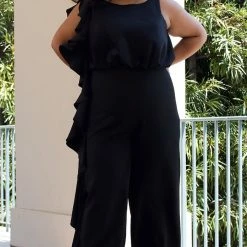 Sydney's Closet CE2014 Plus Sized Jumpsuit One Shoulder Ruffle Pants Suit CE 2014 Jumpsuits & Rompers 32 Sydney's Closet CE2014 Plus Sized Jumpsuit One Shoulder Ruffle Pants Suit CE 2014 Jumpsuits & Rompers