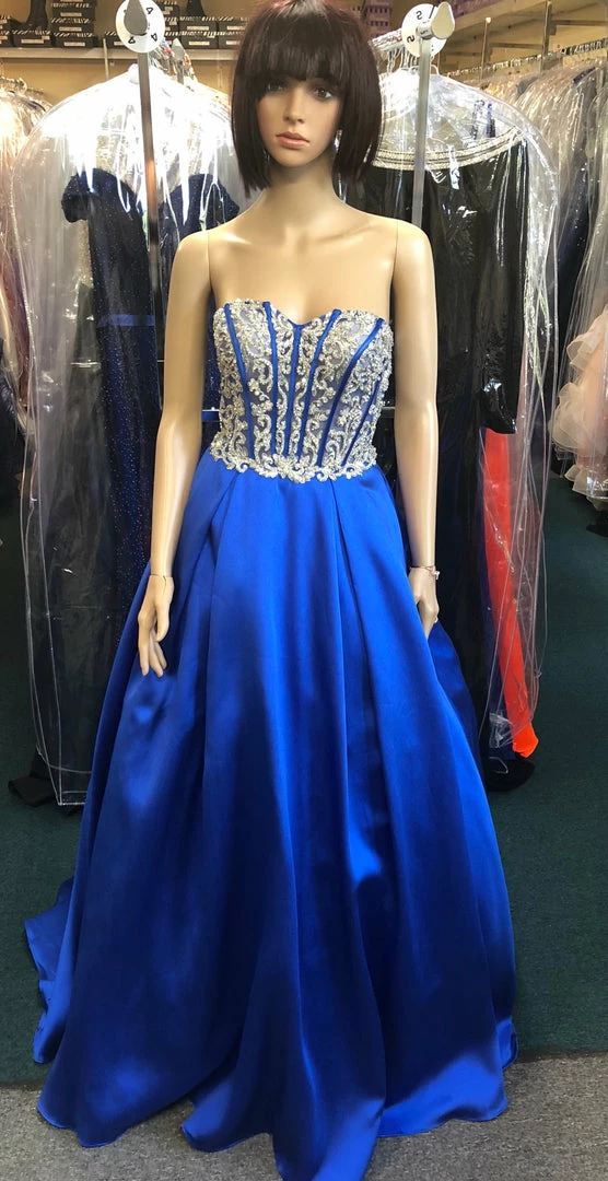 In Stock Jovani JVN59137 Size 2, 10 Royal Prom Dress Crystal Ballgown Satin Ballgown Dresses 4 In Stock Jovani JVN59137 Size 2, 10 Royal Prom Dress Crystal Ballgown Satin Ballgown Dresses