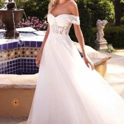 In Stock CD 961W Size 16 Sheer Beaded Corset A Line Wedding Dress Off The Shoulder Bridal Gown 15 In Stock CD 961W Size 16 Sheer Beaded Corset A Line Wedding Dress Off The Shoulder Bridal Gown