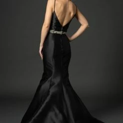 In Stock Nina Canacci 2318 Long Mermaid Prom Dress Pageant Gown Mikado Satin