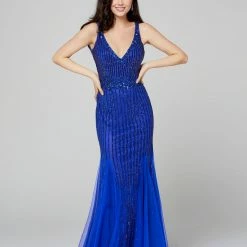In Stock Primavera Couture 3474 Size 00, 8 Sequin Mermaid Prom Dress Pageant Gown