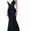 In Stock Johnathan Kayne 245 Size 10 Black & White Long Tuxedo Formal Evening Gown Dress