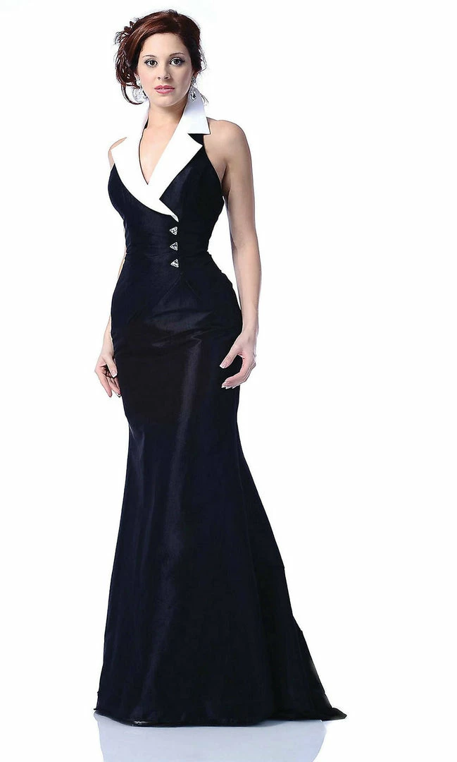 In Stock Johnathan Kayne 245 Size 10 Black & White Long Tuxedo Formal Evening Gown Dress 3 In Stock Johnathan Kayne 245 Size 10 Black & White Long Tuxedo Formal Evening Gown Dress