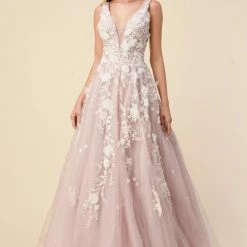 In Stock Ballgown Dresses Andrea & Leo Gardenia A1028 Size 8 Long Shimmer Ball Gown 3D Lace Formal Dress V Neck 11 In Stock Ballgown Dresses Andrea & Leo Gardenia A1028 Size 8 Long Shimmer Ball Gown 3D Lace Formal Dress V Neck