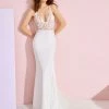 White One Bridal White One ANGELINA Bridal Pronovias Wedding Dress Crepe Mermaid Sheer Lace Bodice Mermaid Dresses