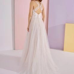 White One Bridal ANTHEA Pronovias Wedding Dress Tulle Embellished Lace Bodice