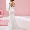 Mermaid Dresses White One Bridal ARLO Pronovias Wedding Dress Mermaid Sheer Tattoo Lace Long Sleeve
