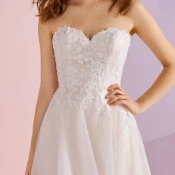 White One Bridal White One AWEN Bridal Pronovias Wedding Dress Embroidered Tulle A Line Silhouette