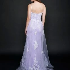 Nina Canacci 9132 Long Glitter Prom Pageant Gown Pearl Corset Dress Formal Dress