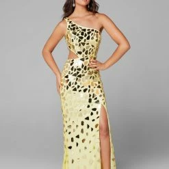 Sequin Dresses Primavera Couture 3623 Long Cut Glass One Shoulder Prom Dress Pageant Gown Slit 99 Sequin Dresses Primavera Couture 3623 Long Cut Glass One Shoulder Prom Dress Pageant Gown Slit
