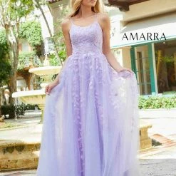 Amarra 20006 Long Shimmer Ballgown Lace Prom Dress Formal Embellished Gown Ballgown Dresses