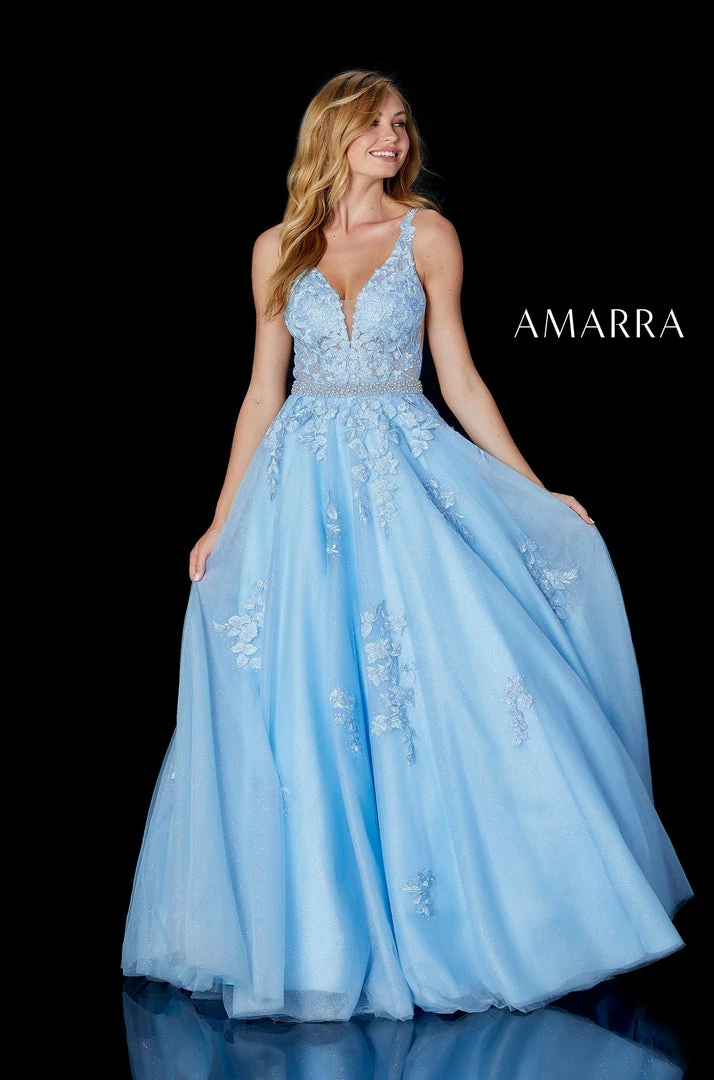 Ballgown Dresses Amarra 87224 Long Sheer Lace A Line Ball Gown Prom Dress Backless Embellished 5 Ballgown Dresses Amarra 87224 Long Sheer Lace A Line Ball Gown Prom Dress Backless Embellished