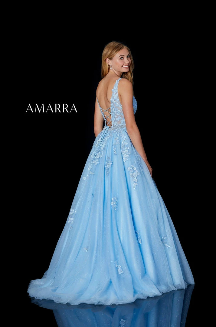 Ballgown Dresses Amarra 87224 Long Sheer Lace A Line Ball Gown Prom Dress Backless Embellished 4 Ballgown Dresses Amarra 87224 Long Sheer Lace A Line Ball Gown Prom Dress Backless Embellished
