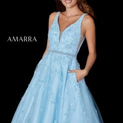 Ballgown Dresses Amarra 87236 Long A Line Sequin Shimmer Tulle Ballgown Prom Dress Pockets 6 Ballgown Dresses Amarra 87236 Long A Line Sequin Shimmer Tulle Ballgown Prom Dress Pockets