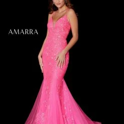 In Stock Amarra 87238 Size 10 Long Fitted Sequin Lace Mermaid Prom Dress Pageant Gown Backless Mermaid Dresses