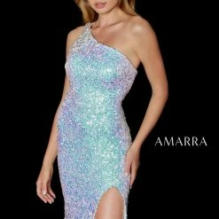 In Stock Amarra 87241 Size 8 One Shoulder Sequin High Slit Open Corset Back Prom Dress Pageant 7 In Stock Amarra 87241 Size 8 One Shoulder Sequin High Slit Open Corset Back Prom Dress Pageant
