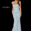Backless Dresses Amarra 87248 Long Fitted Sequin Embellished Prom Dress Scoop Neck Backless