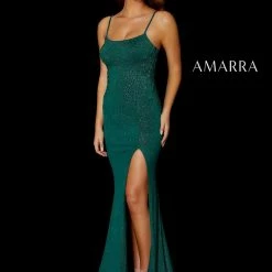 Amarra 87258 Long Fitted Shimmer Prom Dress Slit Sheer Lace Backless Gown Backless Dresses 9 Amarra 87258 Long Fitted Shimmer Prom Dress Slit Sheer Lace Backless Gown Backless Dresses