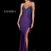 In Stock Amarra 87264 Size 0 Long Fitted Side Slit Fringe Prom Dress Formal Backless Gown