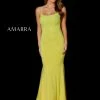 Amarra 87289 Long Fitted Yellow Backless Corset Prom Dress Formal Gown Shimmer