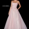 Amarra 87402 Long A Line Shimmer Ball Gown Prom Dress Backless Corset Lace