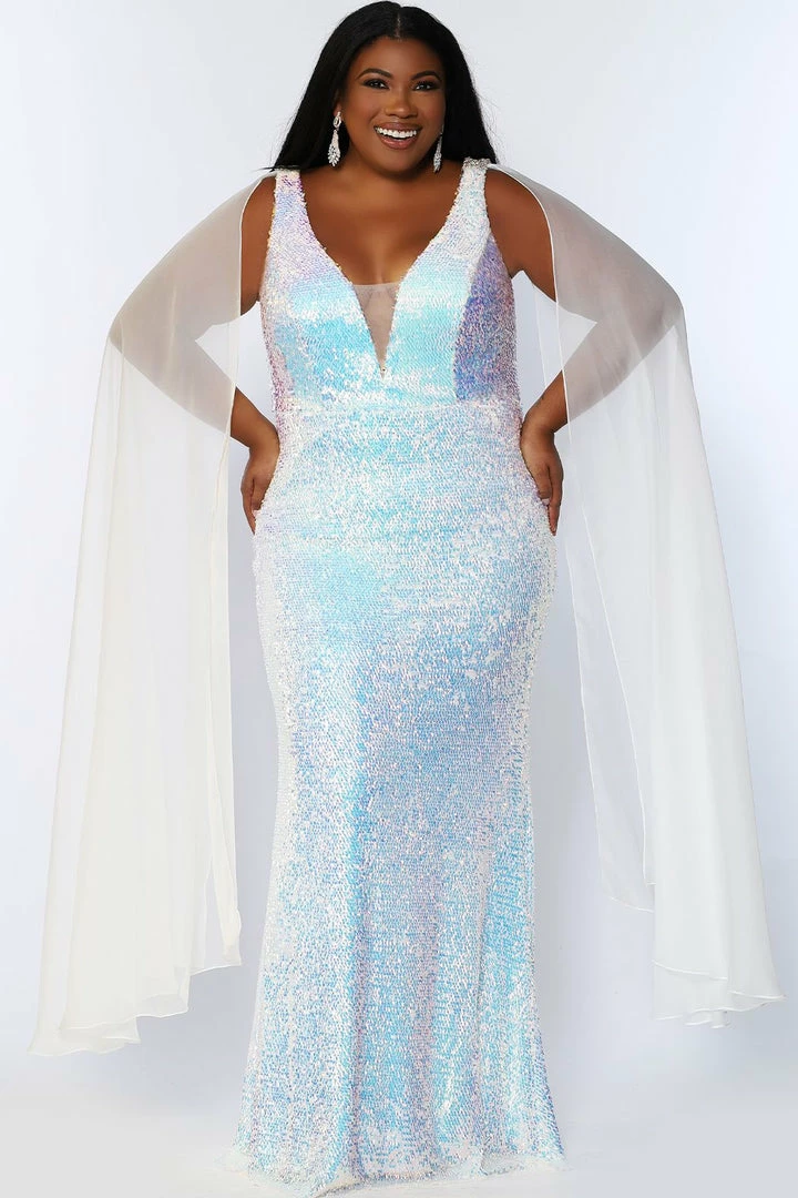 In Stock Johnathan Kayne Sydney's Closet JK2109 Size 20 Sequin Cape Prom Dress Plus Sized Mermaid JK 2109 Mermaid Dresses 14 In Stock Johnathan Kayne Sydney's Closet JK2109 Size 20 Sequin Cape Prom Dress Plus Sized Mermaid JK 2109 Mermaid Dresses