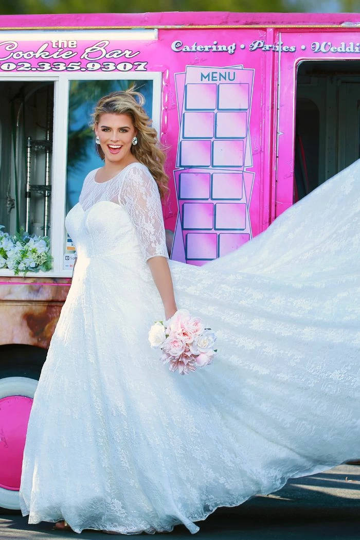 Long Sleeve Dresses Sydney's Closet SC5216 Lace Sleeves A Line Plus Sized Wedding Dress SC 5216 Charlotte 11 Long Sleeve Dresses Sydney's Closet SC5216 Lace Sleeves A Line Plus Sized Wedding Dress SC 5216 Charlotte