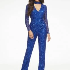 Ashleylauren Backless Dresses Ashley Lauren 11077 Fuchsia Jumpsuit Sequins Choker V Neckline Straight Legs 21 Ashleylauren Backless Dresses Ashley Lauren 11077 Fuchsia Jumpsuit Sequins Choker V Neckline Straight Legs
