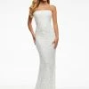 Ashleylauren Sequin Dresses Ashley Lauren 11082 Ivory Prom Dress Strapless Straight Neckline Sequins Fitted 1 Ashleylauren Sequin Dresses Ashley Lauren 11082 Ivory Prom Dress Strapless Straight Neckline Sequins Fitted