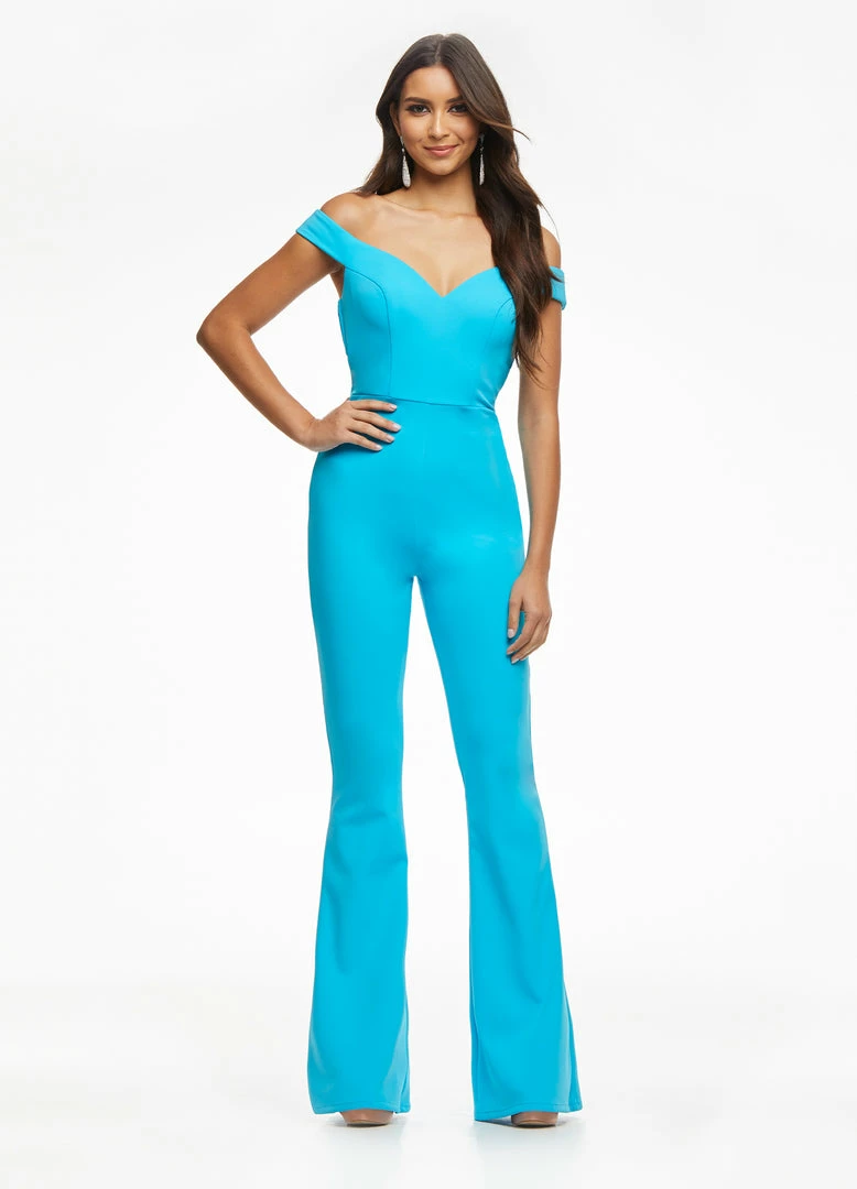 Ashleylauren Ashley Lauren 11086 Jumpsuit Off The Shoulder Cross Back Flared Leg 7 Ashleylauren Ashley Lauren 11086 Jumpsuit Off The Shoulder Cross Back Flared Leg