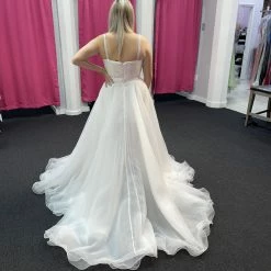 In Stock Ashley Lauren 1740 Size 2, 10 Long Organza Overskirt Wire Hem Pageant Prom Layers