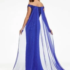 Ashleylauren Ashley Lauren 1869 Fly Away Chiffon Two Piece Cape Pageant Accessory Bridal Accessory