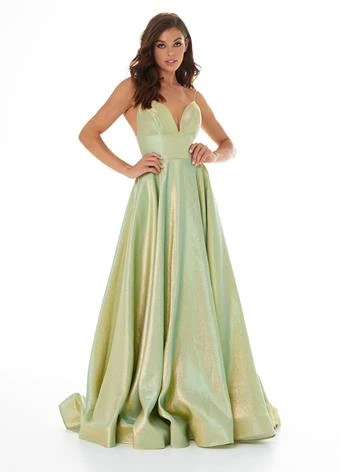 In Stock Ashley Lauren 1937 Lime/Gold Prom Dress Sz 12, 14 Metallic Shimmer V Neckline 6 In Stock Ashley Lauren 1937 Lime/Gold Prom Dress Sz 12, 14 Metallic Shimmer V Neckline