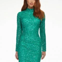 Ashleylauren Ashley Lauren 4252 Bright Pink Cocktail Dress Long Sleeve Short Sequin Fitted Homecoming Dress 29 Ashleylauren Ashley Lauren 4252 Bright Pink Cocktail Dress Long Sleeve Short Sequin Fitted Homecoming Dress